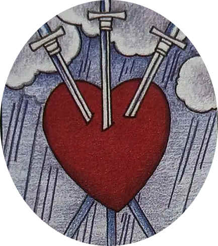 XLII 宝剑三（Three of Sword