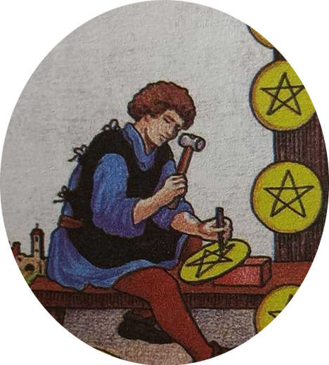 LXXV 金币八（Eight of Pentacles）