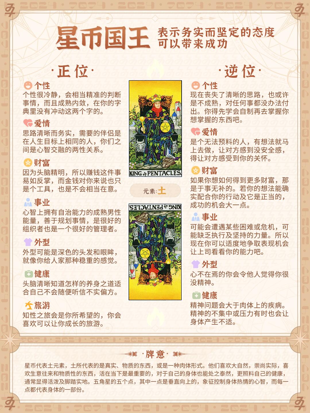 LXIV 金币国王（King of Pentacles）|列百佳
